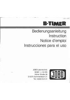 Jobo B -Timer manual. Camera Instructions.